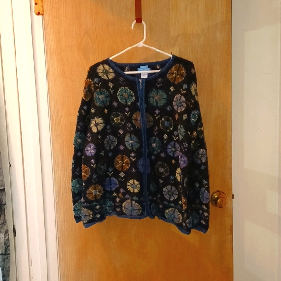 Women's Dean and White Cardigan, Sz 2X - Picture 1 of 7